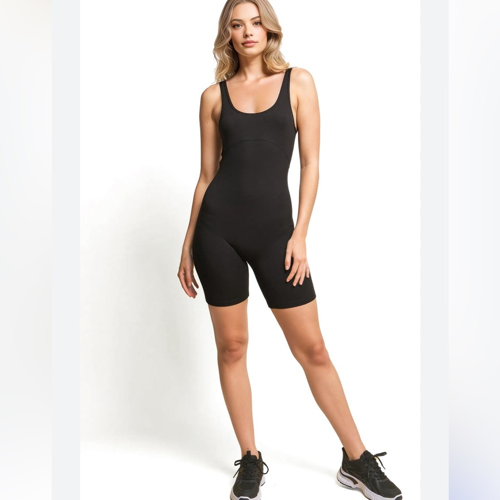 Love Tree Women's Juniors Buttery Soft Spandex Bodysuit Black Small